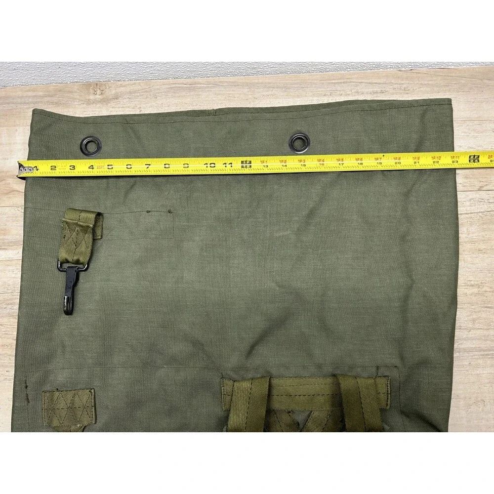 Genuine US Military Duffle Bag Army Soldier Surplus Green Cnvas Top Load Bag